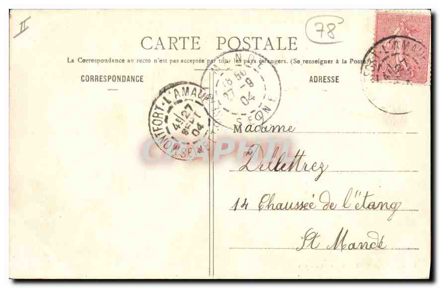 CPA Seigneurie des Mesnuls Le Chateau Vue de face  — Rückseite