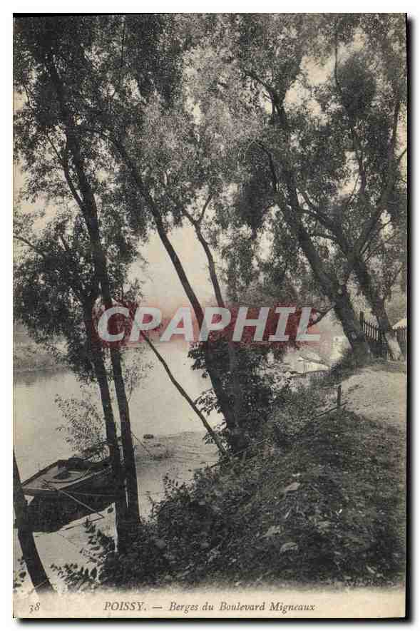 CPA Poissy Berges du Boulevard Migneaux 