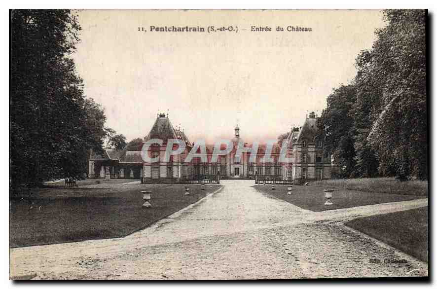 CPA Pontchartrain S et O Entree du Chateau 