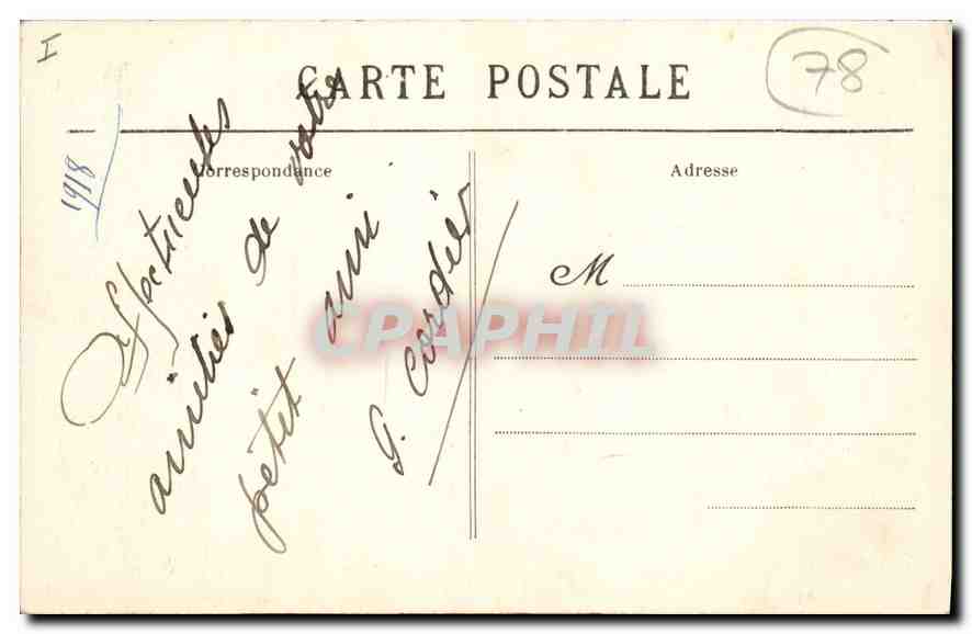 CPA Chateau de Rambouillet L'Orataire de Napoleon 1er — Verso