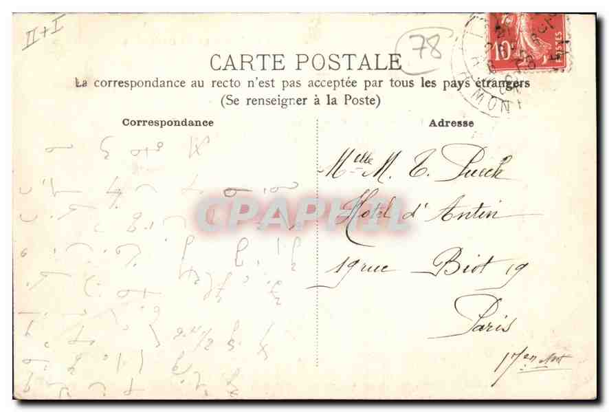 CPA Rochefort en Yvelines S et O Le Chateau et les Cascades — Reverso