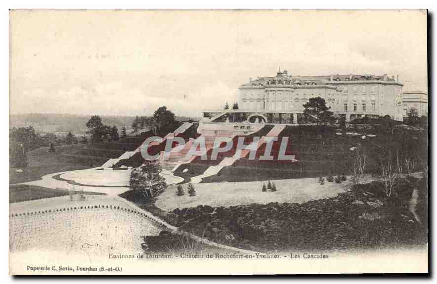CPA Environs de Dourdan Chateau de Rochefort en Yvelines Les Cascades 