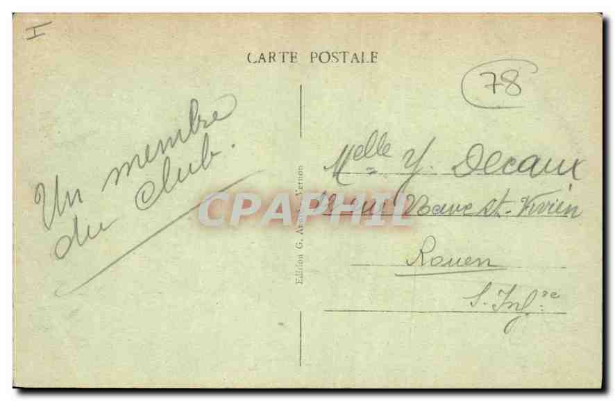CPA Rosny sur Seine S et O Le Chateau  — Back