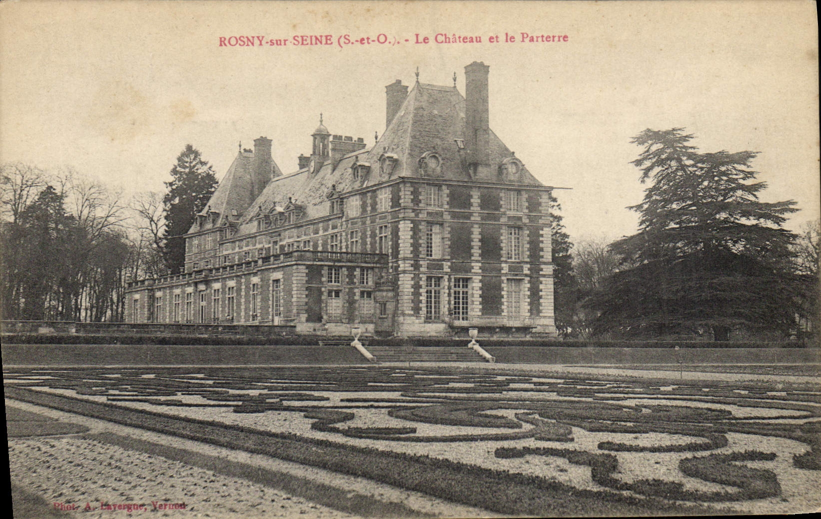 CPA Rosny sur Seine S et O Le Chateau et le Parterre 