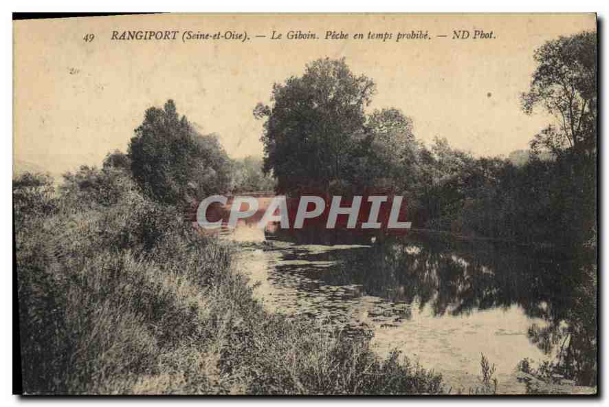 CPA Rangiport Seine et Oise Le Giboin Peche en temps probibe 