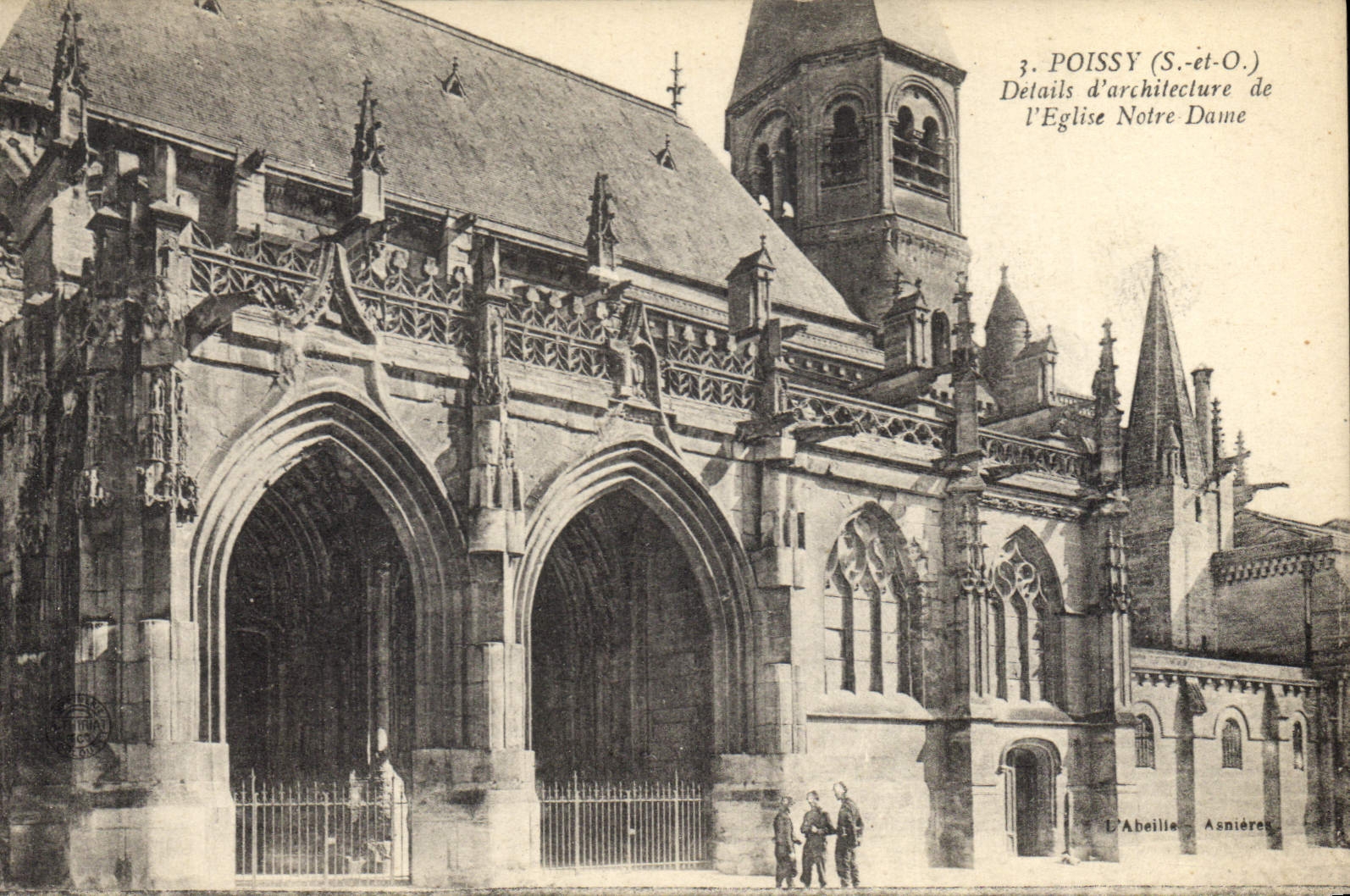 Poissy (S.-et-O.) — Détails d'architecture de l'Église Notre-Dame — L'Abeille, Asnières