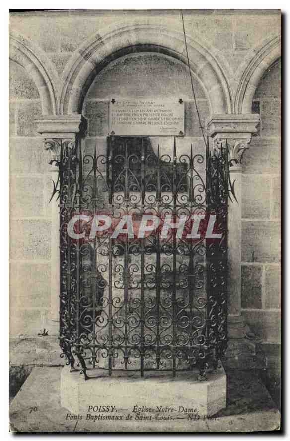 Poissy — Église Notre-Dame, Fonts Baptismaux de Saint-Louis — ND Poit.