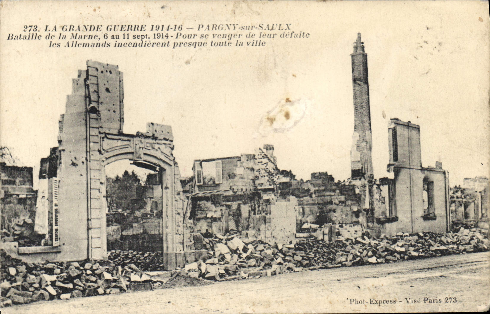 CPA La Grande Guerre 1914 16 Pargny sur Saux Bataille de la Marne 