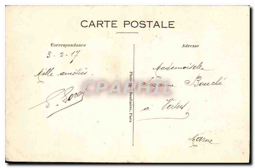 CPA La Grande Guerre 1914 16 Pargny sur Saux Bataille de la Marne  — Back