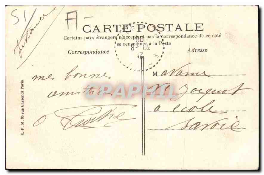 CPA Montmirail Marne Le Chateau  — Rückseite