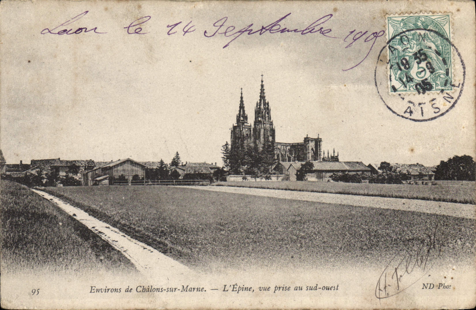 CPA Environs de Chalons sur Marne L'Epine vue prise au sud ouest 