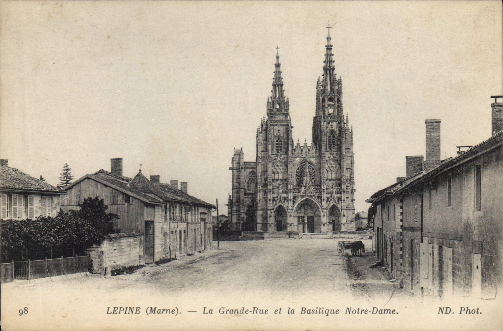 Lepine (Marne) — La Grande-Rue et la Basilique Notre-Dame — ND. Phot.