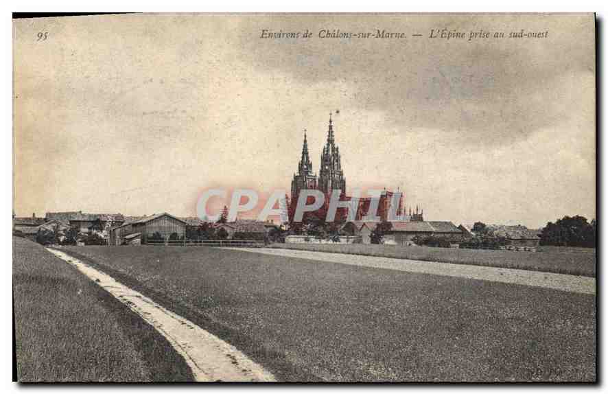 CPA Environs de Chalons sur Marne L'Epine prise au sud ouest 