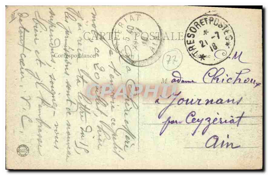 CPA Environs de Lagny Noisiel La Marne pres de la Chocolaterie  — Rückseite