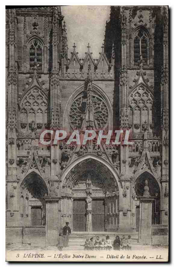 CPA L'Epine L'Eglise Notre Dame Detail de la Facade 