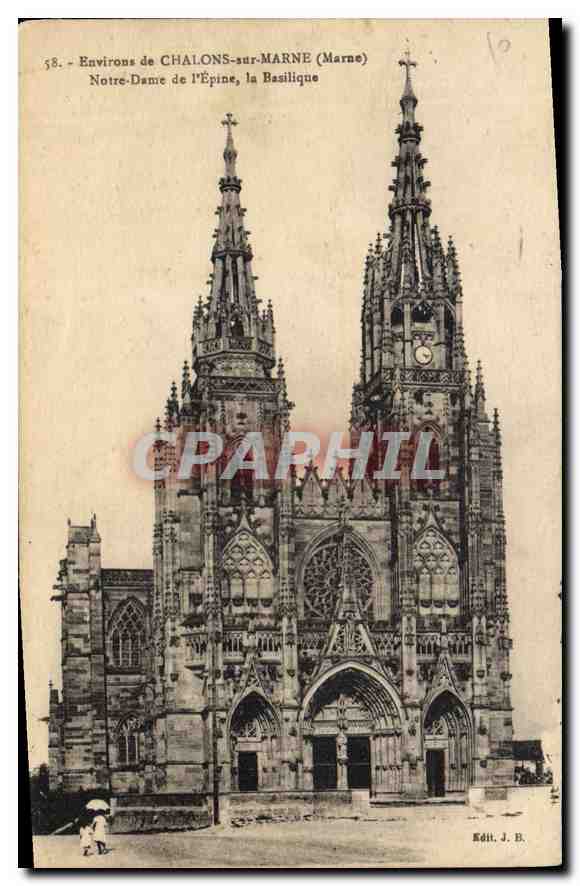 CPA Environs de Chalons sur Marne Notre Dame de l'Epine la Basilique 