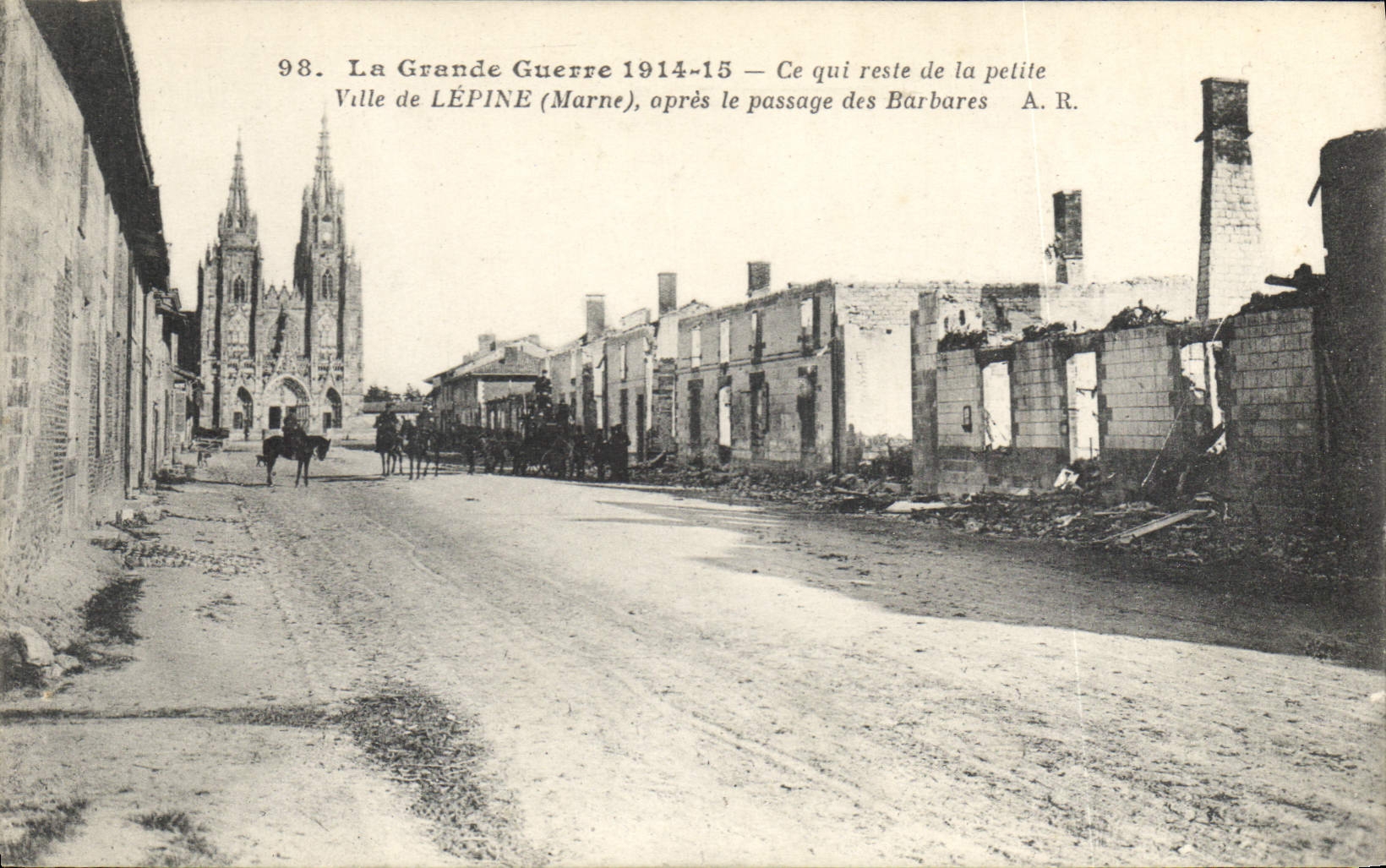 LÉPINE (Marne) — Ruines après la Grande Guerre 1914-15 — A. R.