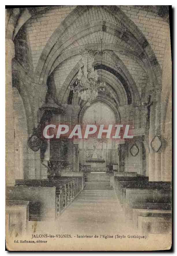 CPA Jalons les Vignes Interieur de l'Eglise 
