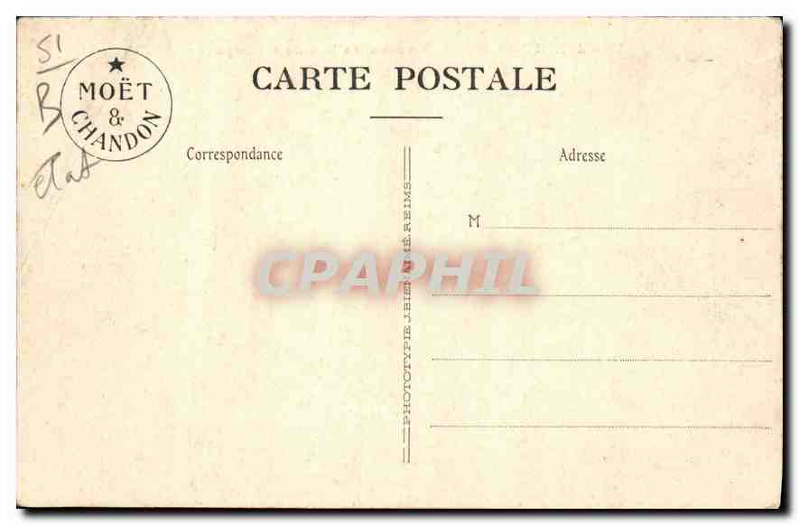 CPA Vue d'Hautvillers Berceau du Vin de Champagne  — Rückseite