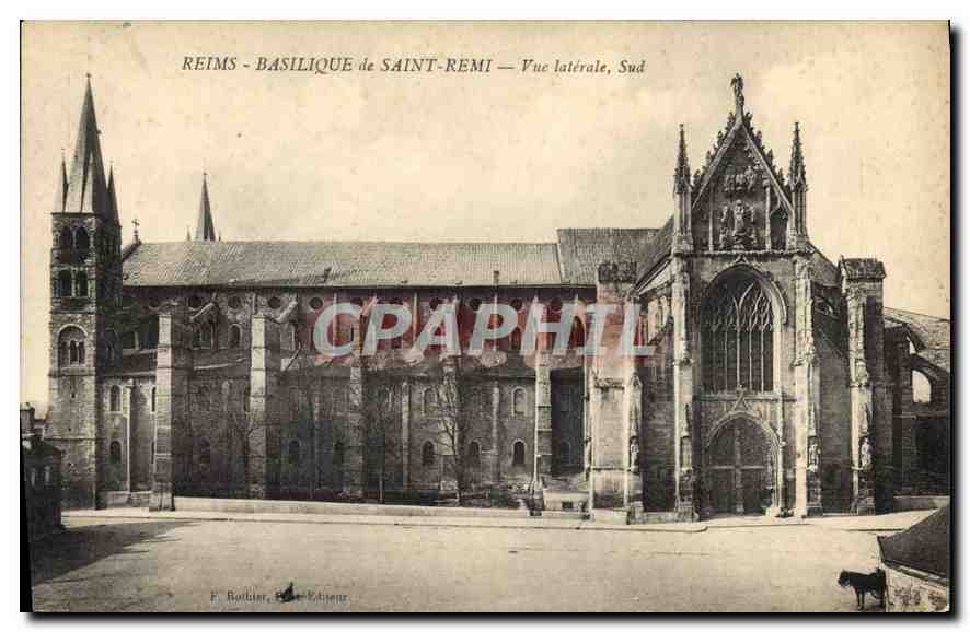 CPA Reims Basilique de Saint Remi Vue laterale Sud 
