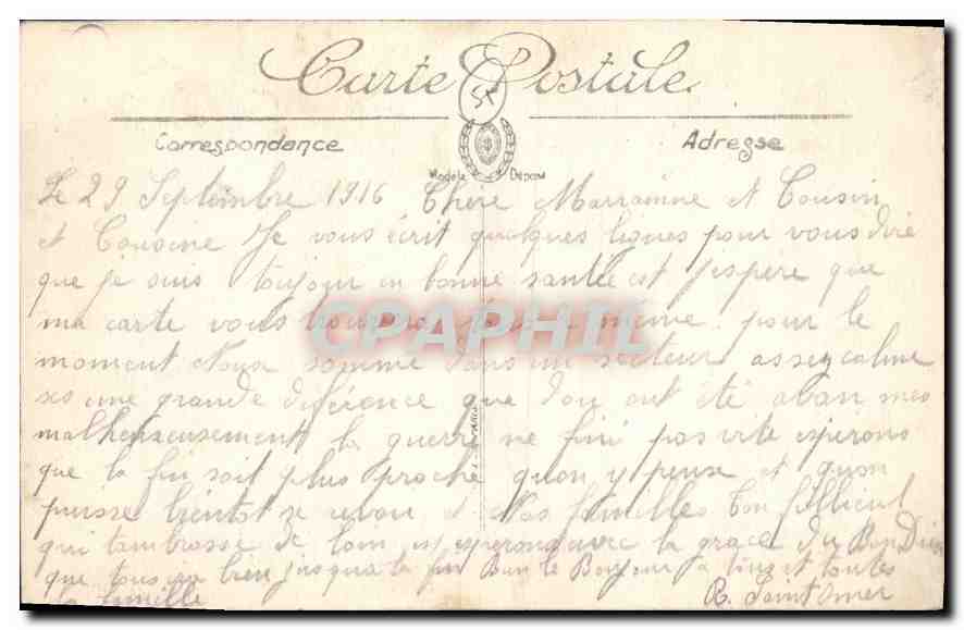 Église après bombardement — Cormicy — Édition Huard, Paris n° 738 — Rückseite