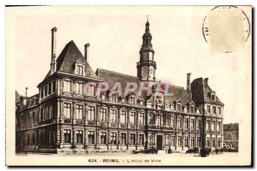 CPA Reims L'Hotel de Ville 