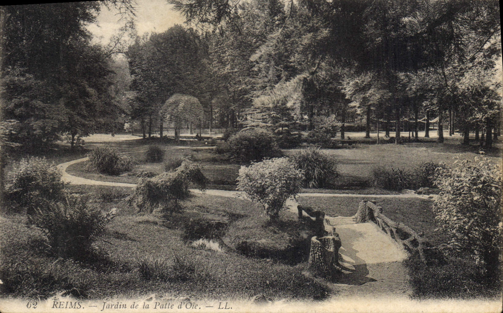 CPA Reims Jardin de la Patte d'Oie 