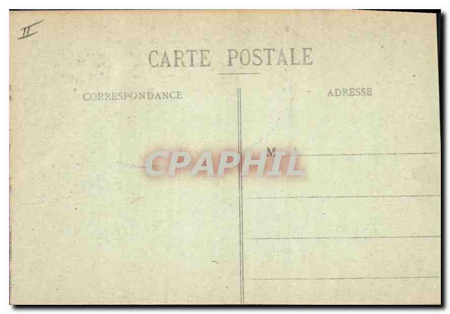 Reims dans ses années de bombardements 1914-18 — Dépôt des Tramways - Faubourg Cérès — Édition G. Dubors, Reims — Verso