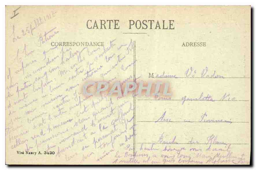 CPA Reims dans ses annees de bombardements 1914 1917 La Cathedrale incendice par les Allemands  — Verso