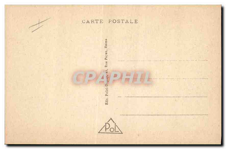 CPA Reims La Porte Mars Ancienne Porte Gallo Romaine  — Verso