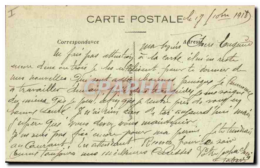 CPA Montmirail Marne Le Chateau  — Back