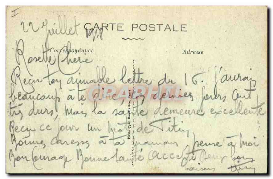 Montmihail (Morbihan) — Le Château — Édit. Journier, Café de la Paix — Rückseite