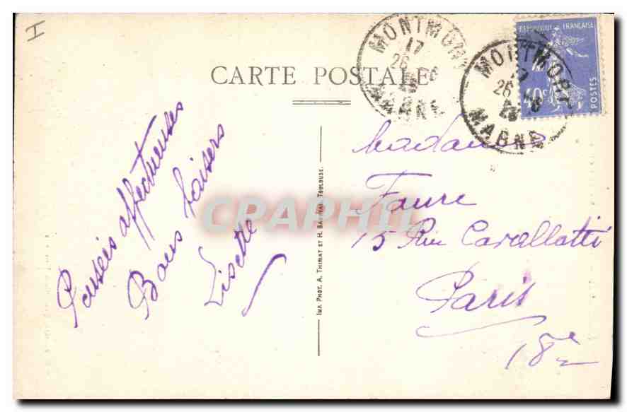 CPA Montmort Fosses et Pont Levis du Chateau XVI siecle  — Back