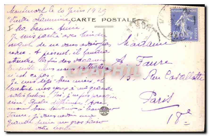 CPA Montmort Marne Le Chateau de la Charmoye Entree  — Back