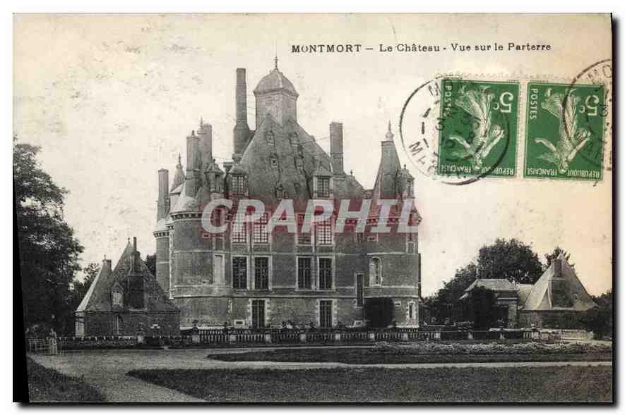 CPA Montmort Le Chateau Vue sur la Perterre 
