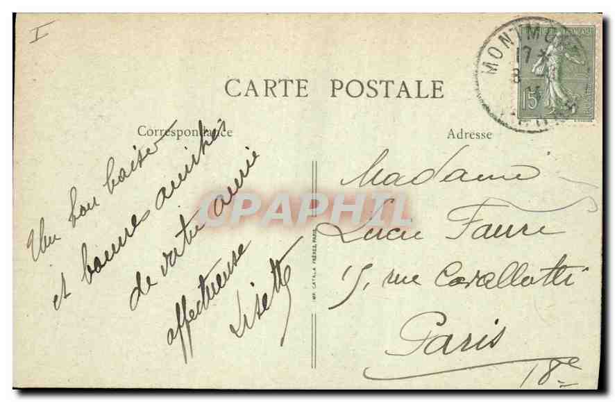 CPA Montmort Marne Le Chateau de la Charmoye  — Back