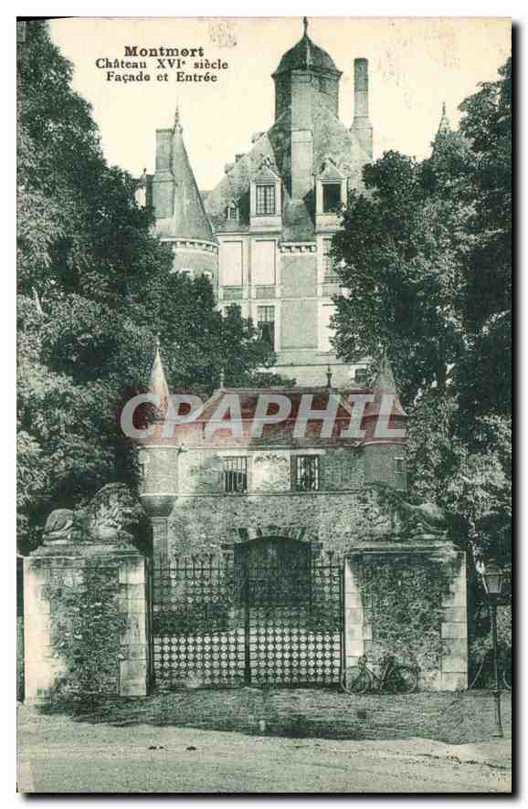 CPA Montmort Chateau XVI siecle Facade et Entree 