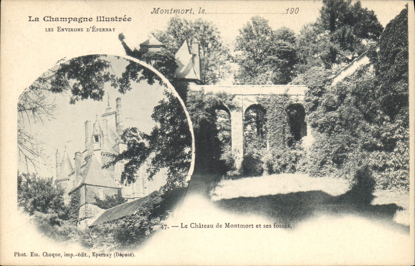 CPA Montmort Le Chateau de Montmort et ses fosses 