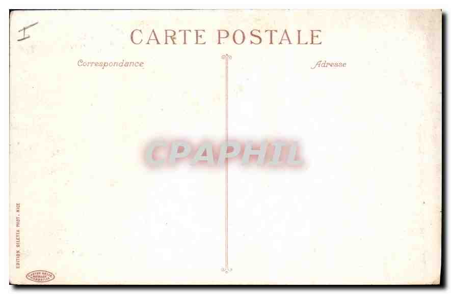 CPA Cannes Promenade de la Croisette Carlton Hotel  — Rückseite
