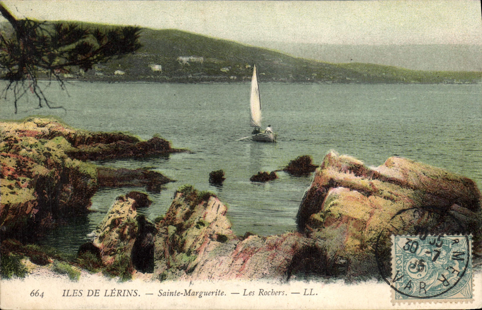 CPA Iles de Lerins Sainte Marguerite Les Rochers 