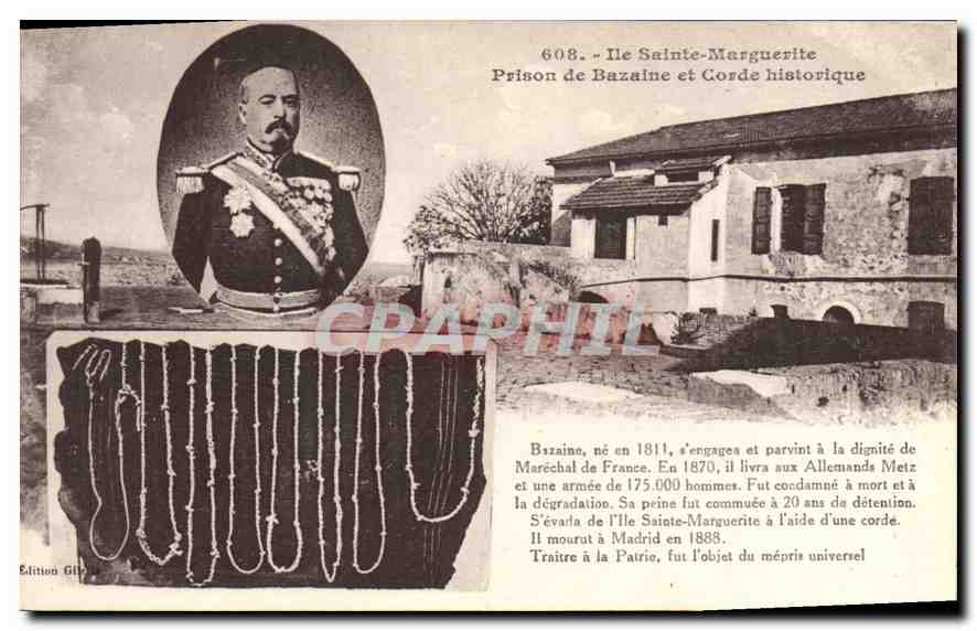 Bazaine - Prison de Sainte-Marguerite — Édition Gilettta, n°608