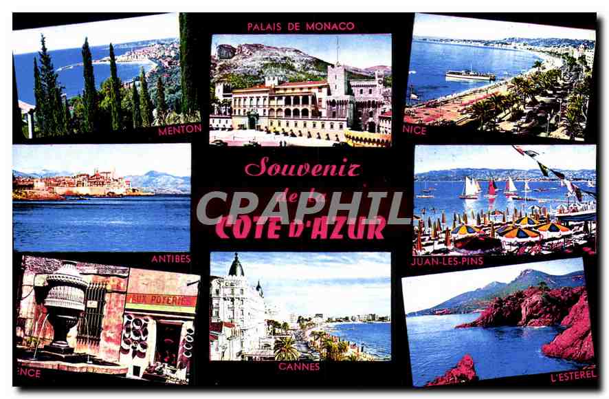 Côte d'Azur — Erinnerungen an Menton, Monaco, Nice, Juan-les-Pins, Antibes, Cannes, L'Estérel — Éditions d'Art Marceau-Nice