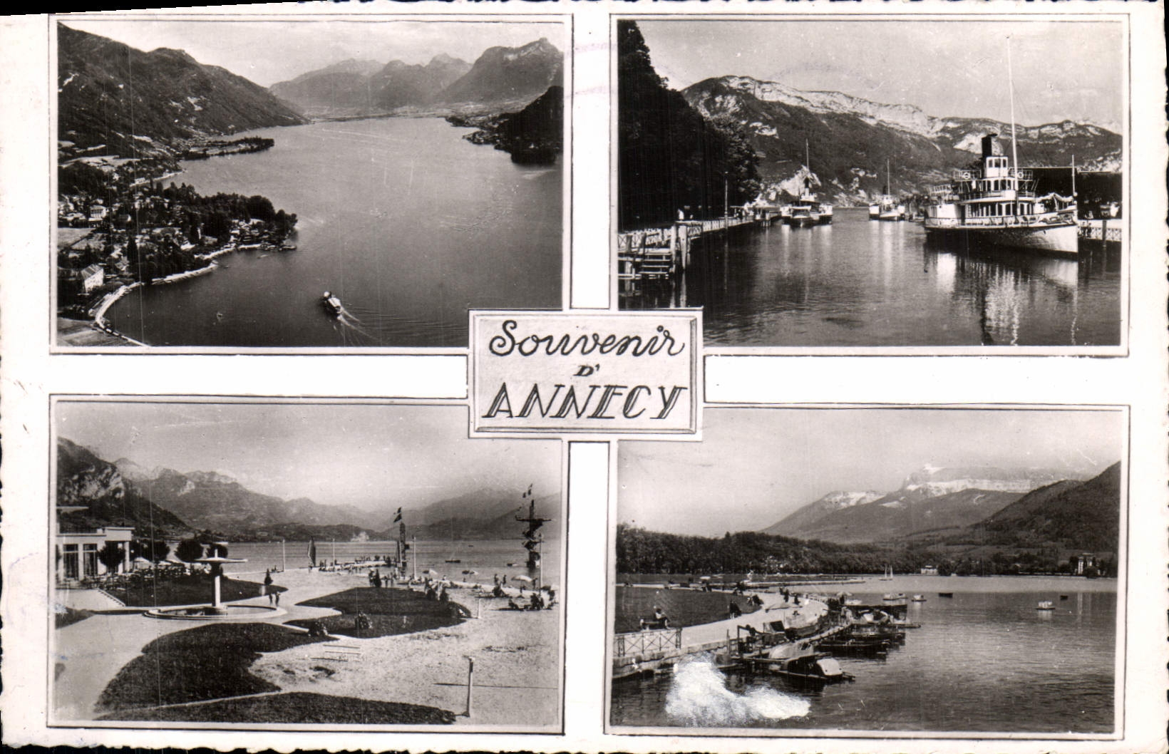 Annecy — Ansicht des Sees und des Hafens — Souvenir d'Annecy, Éditions GIL