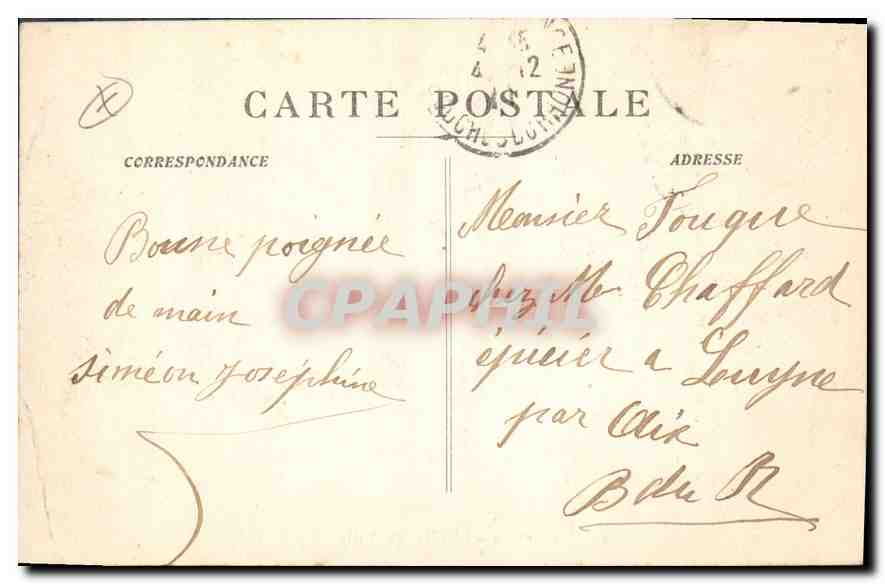 CPA Marseille L'Hotel de Ville  — Rückseite