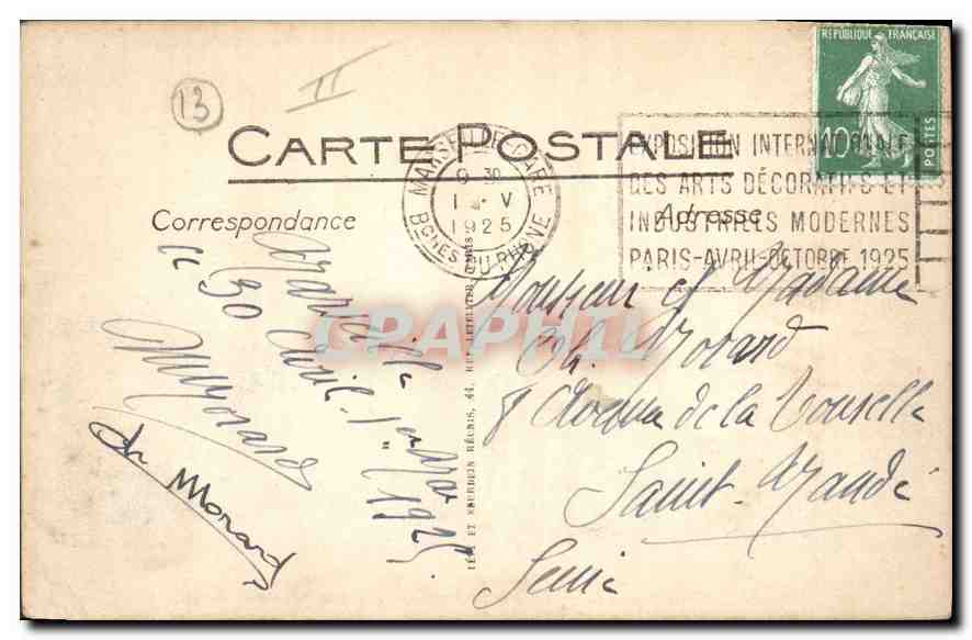 CPA Marseille Le Vieux Port  — Rückseite