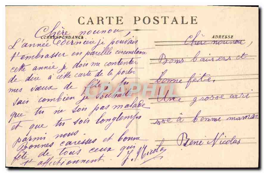 CPA Marseille Le Palais Longchamp  — Rückseite
