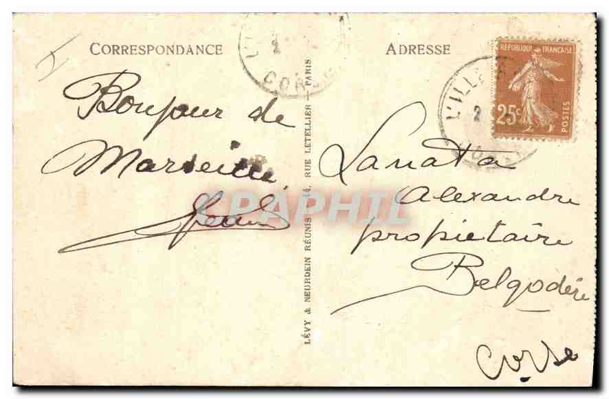 CPA Marseille Vue Generale  — Rückseite