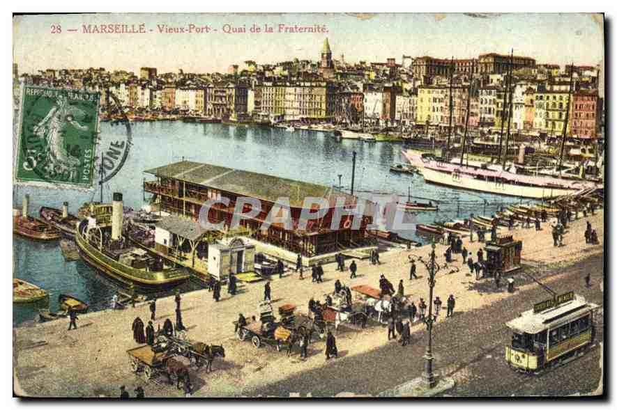 CPA Marseille Vieux Port Quai de la Fraternite 