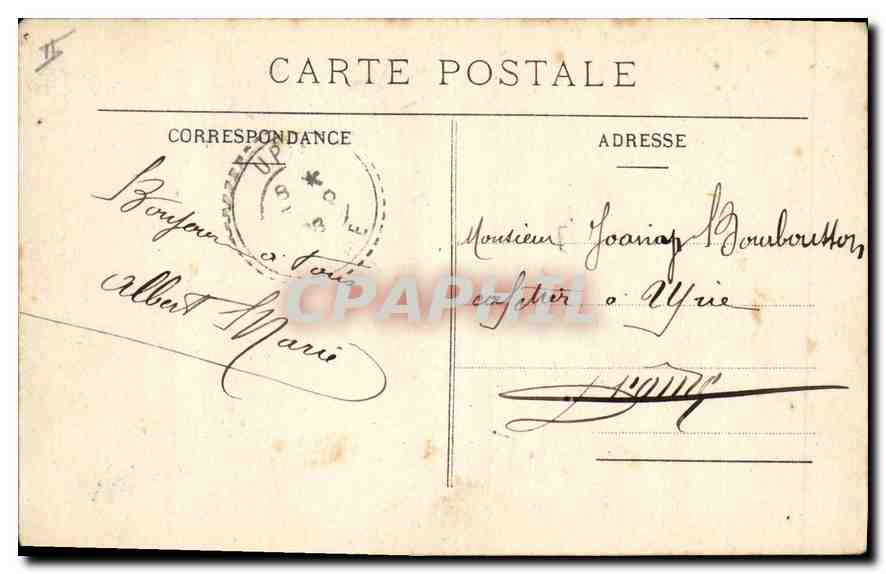 CPA Marseille Le Palais de Justice  — Rückseite