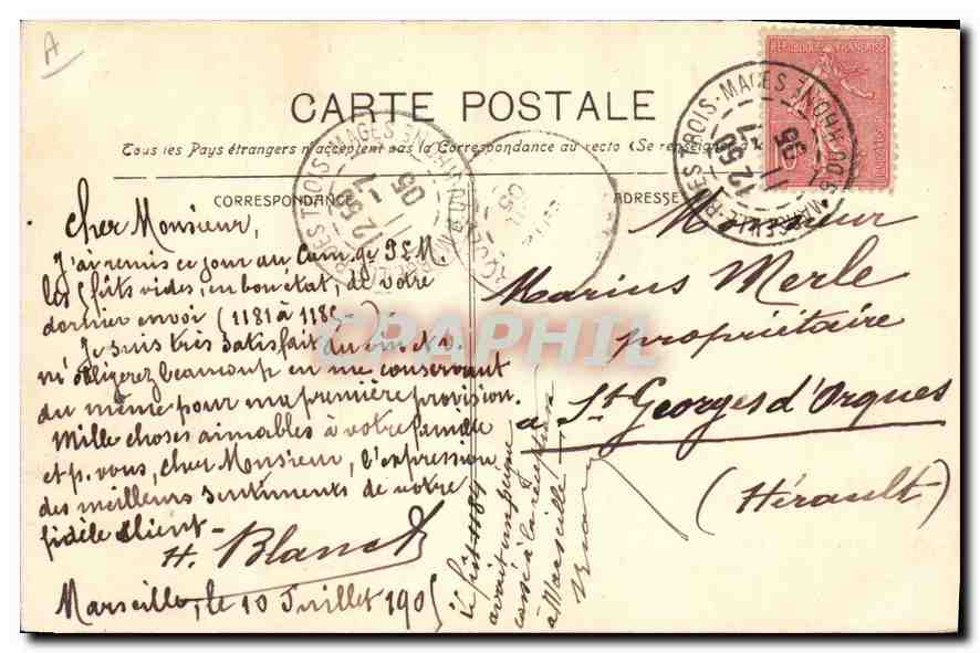 CPA Marseille Vue Generale des Bassins de la Joliette  — Rückseite